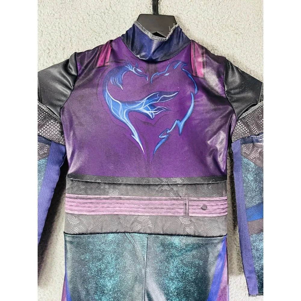 Disney Descendants 3 Mal Costume Jumpsuit Kids Size S/P (4-6X) Halloween - Picture 9 of 11